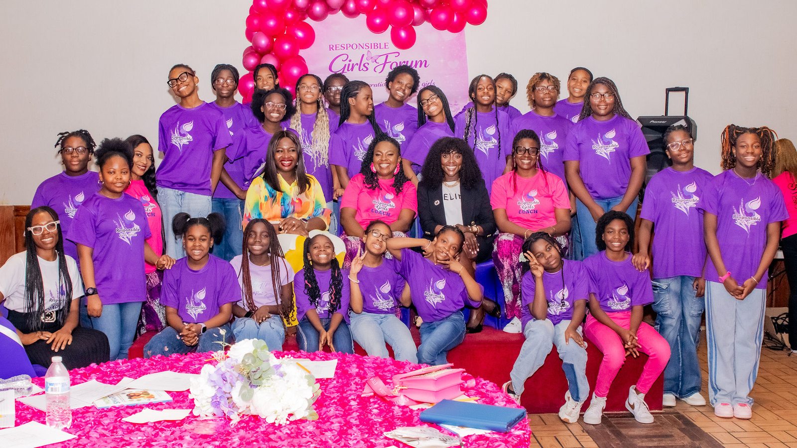 A full group photo from a Responsible Girls Forum gathering